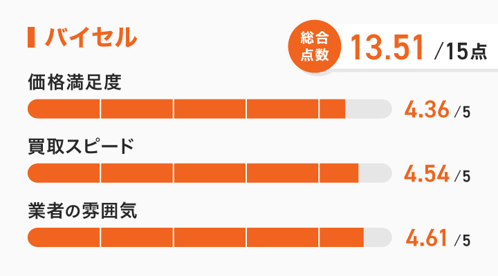 バイセルのレーダーチャート