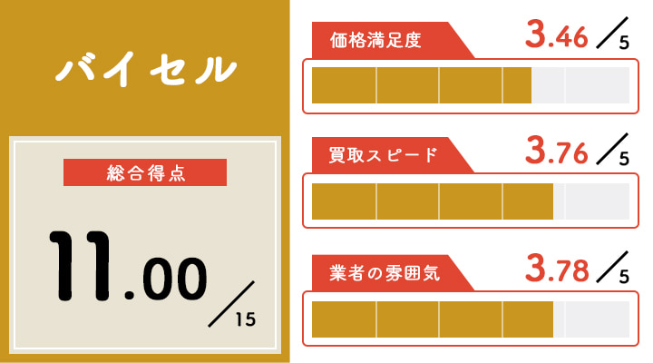 バイセルのレーダーチャート