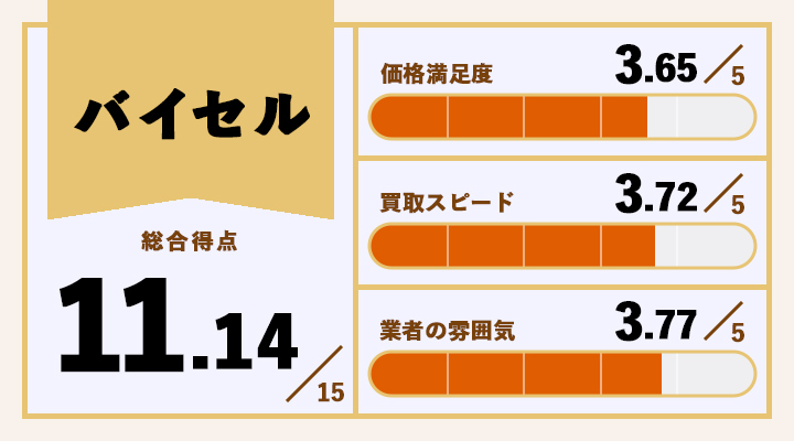 バイセルのレーダーチャート