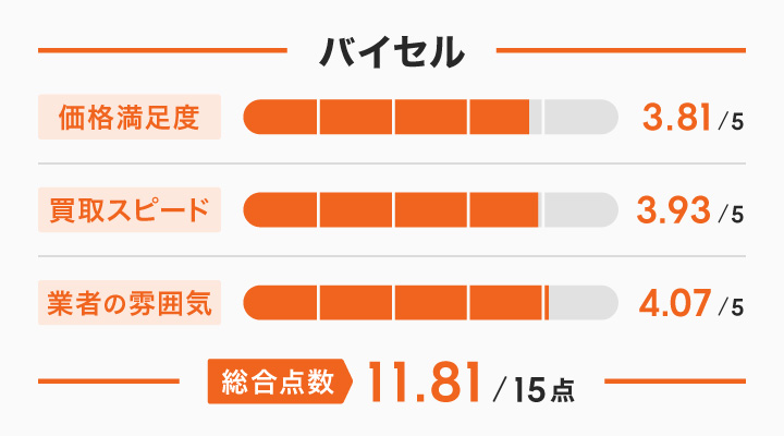 バイセルのレーダーチャート