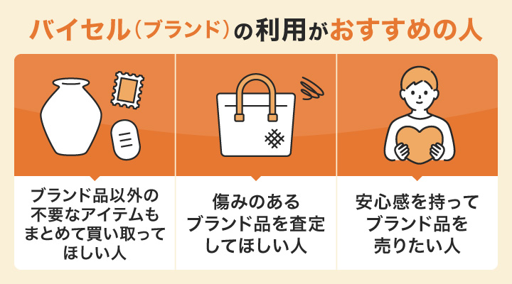 ブランド買取においてバイセル(ブランド)の利用がおすすめの人の画像