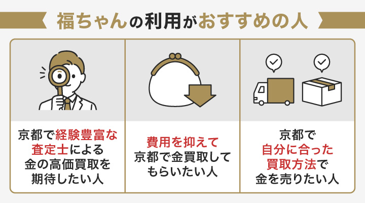 京都で金買取において福ちゃんの利用がおすすめの人の画像