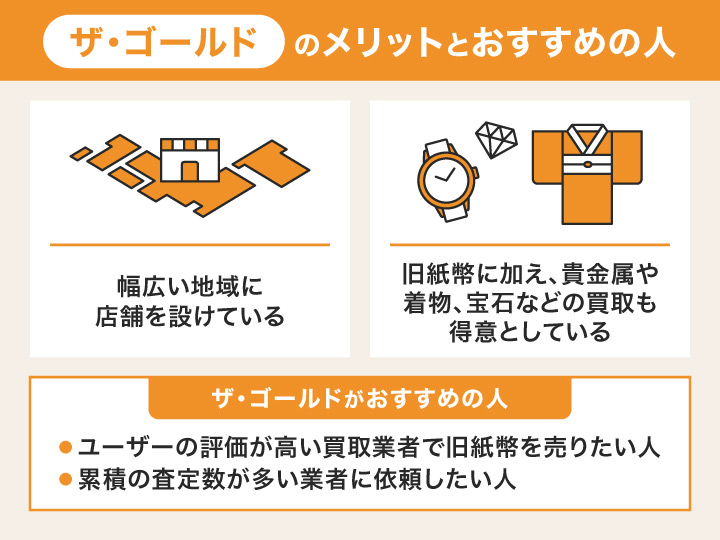 旧紙幣買取におけるザ・ゴールドのメリットとおすすめの人の画像