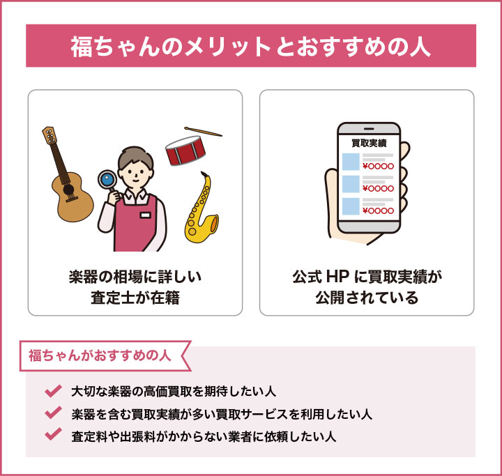 楽器買取における福ちゃんのメリットとおすすめの人の画像
