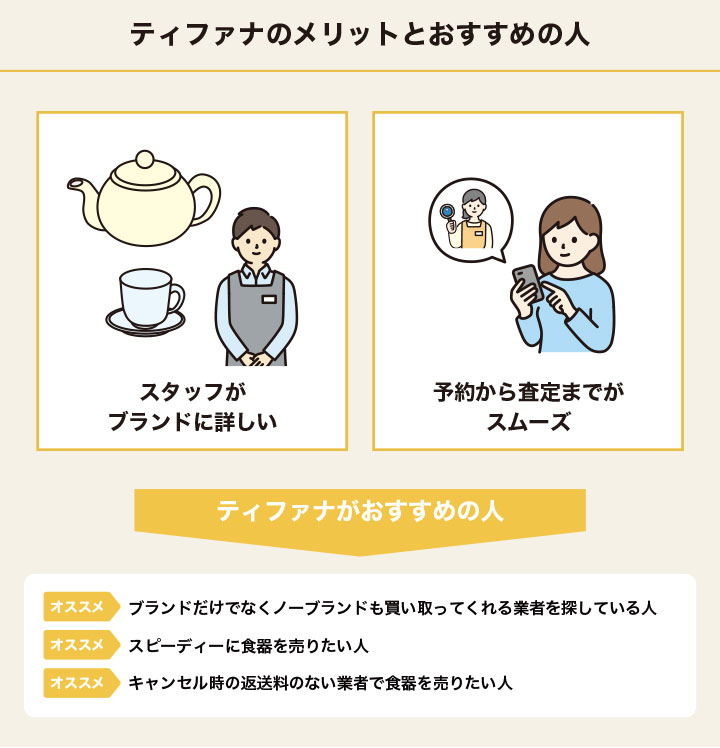 食器買取におけるティファナのメリットとおすすめの人の画像