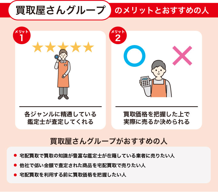 宅配買取における買取屋さんグループのメリットとおすすめの人の画像